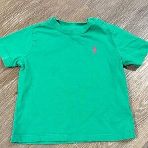 Ralph Lauren Bright Green Short Sleeve Tee with Pink Pony